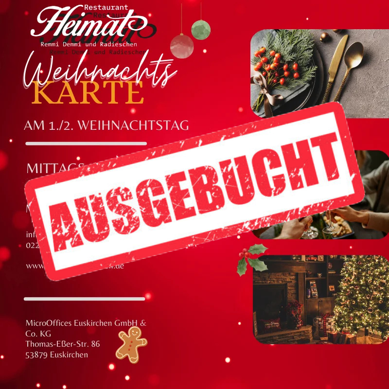 Heimat • Weihnachtskarte - Ausgebucht!